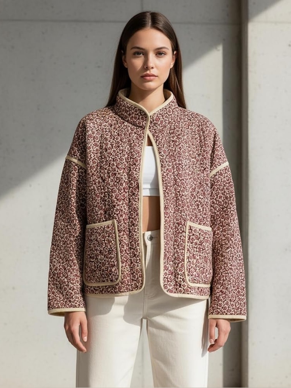 Free People Floral Quilted Jacket - Picture 2 of 5